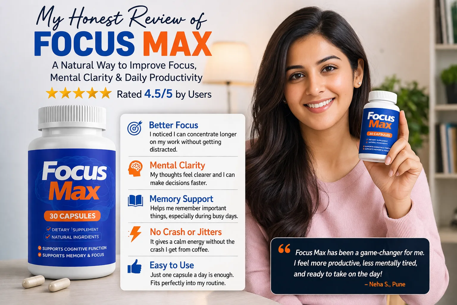 Tableta Focusmax Focus Max (official-site) Capsules for Daily Brain Support