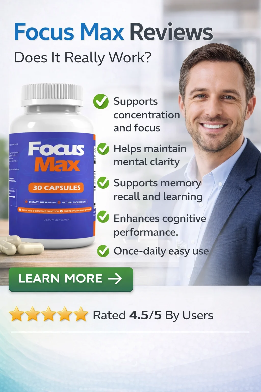 Tableta Focusmax Focus Max (official-site) Capsules for Daily Brain Support